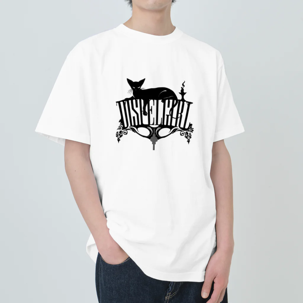 SRBGENk ゲンキのDISPELGIRL Elegant Cat Heavyweight T-Shirt