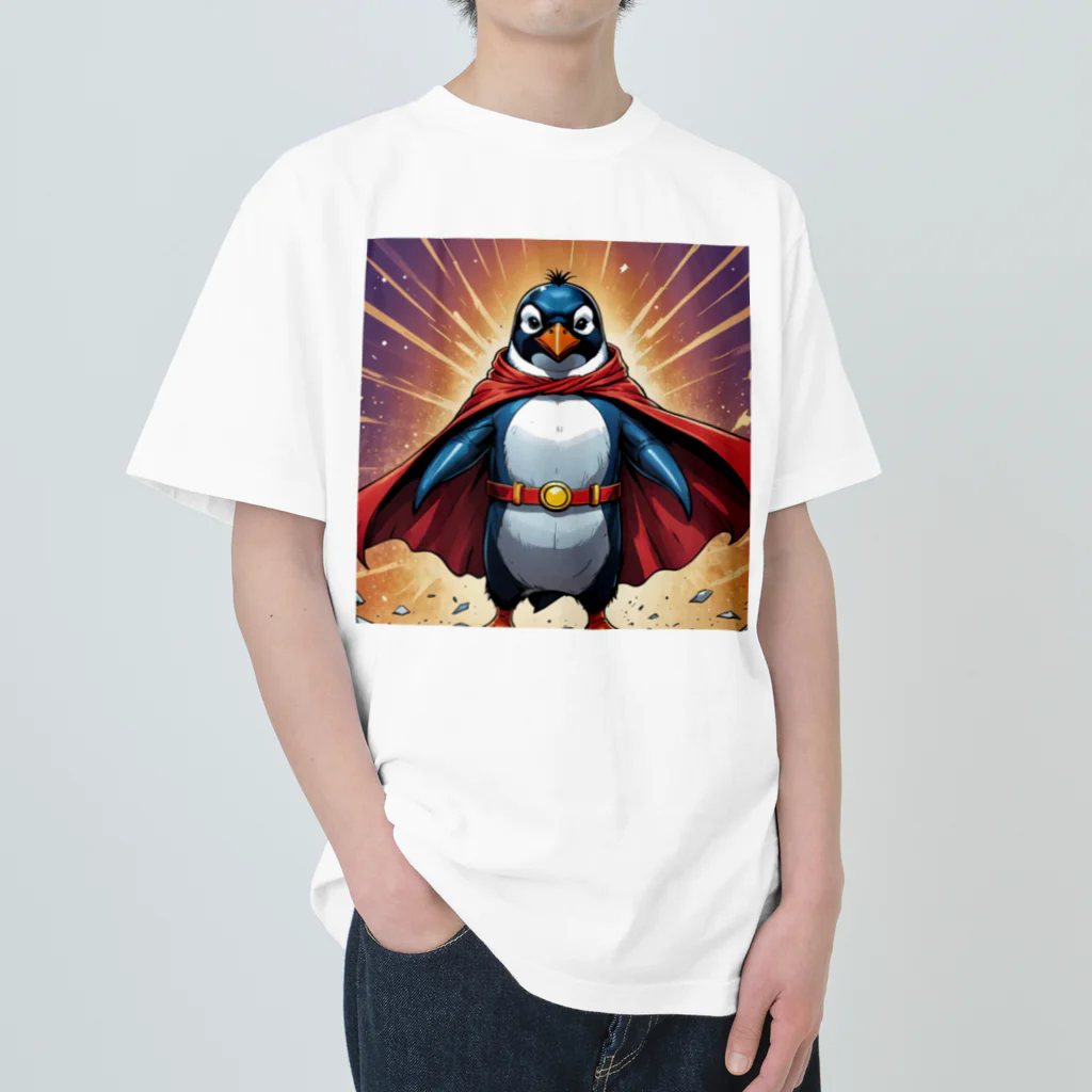 pen.のペンギンのヒーロー登場！ Heavyweight T-Shirt