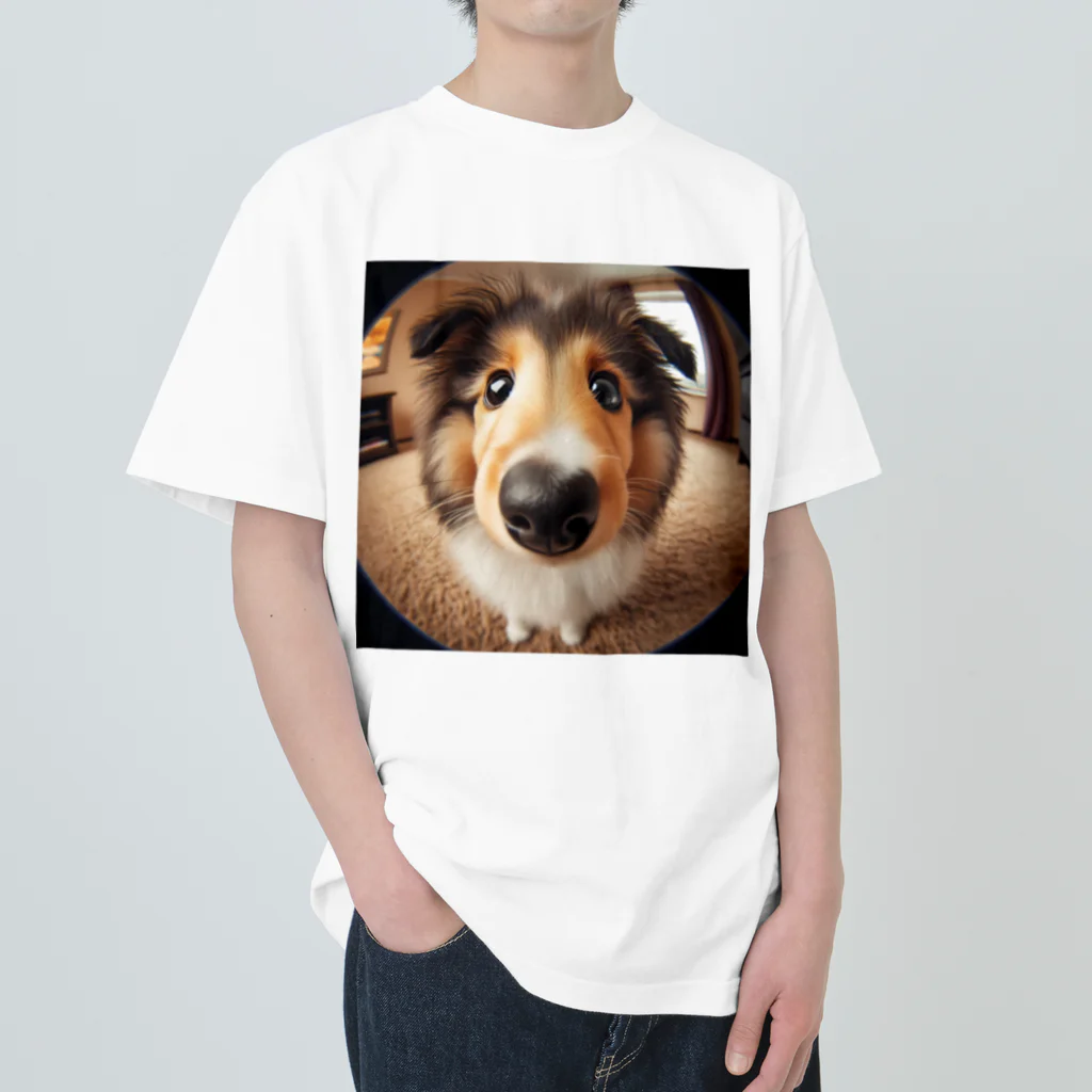 mermaidのcollie Heavyweight T-Shirt