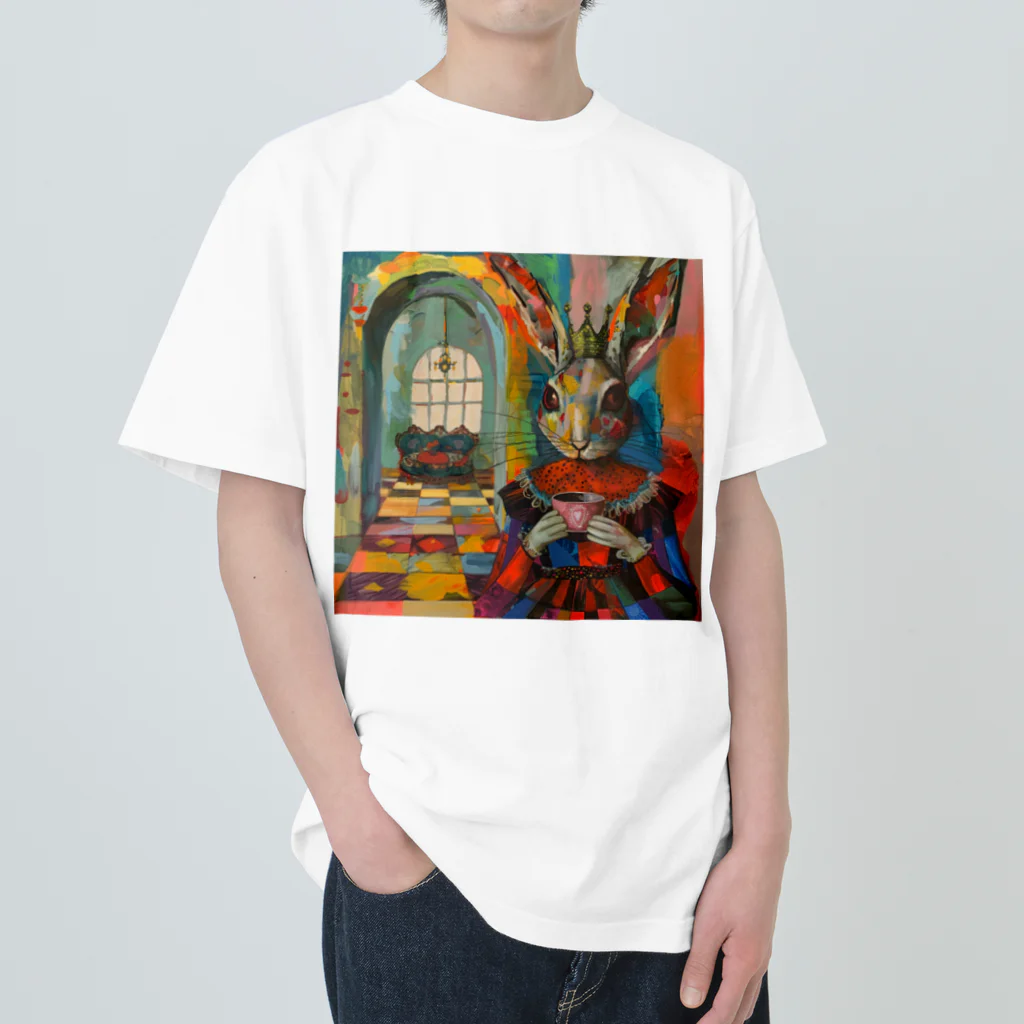 i-naのウサギ　ティータイム Heavyweight T-Shirt