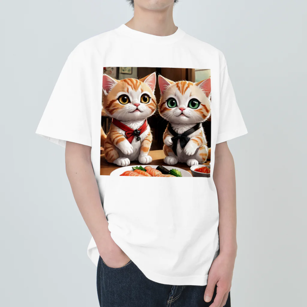 HIROICの寿司屋猫 Heavyweight T-Shirt