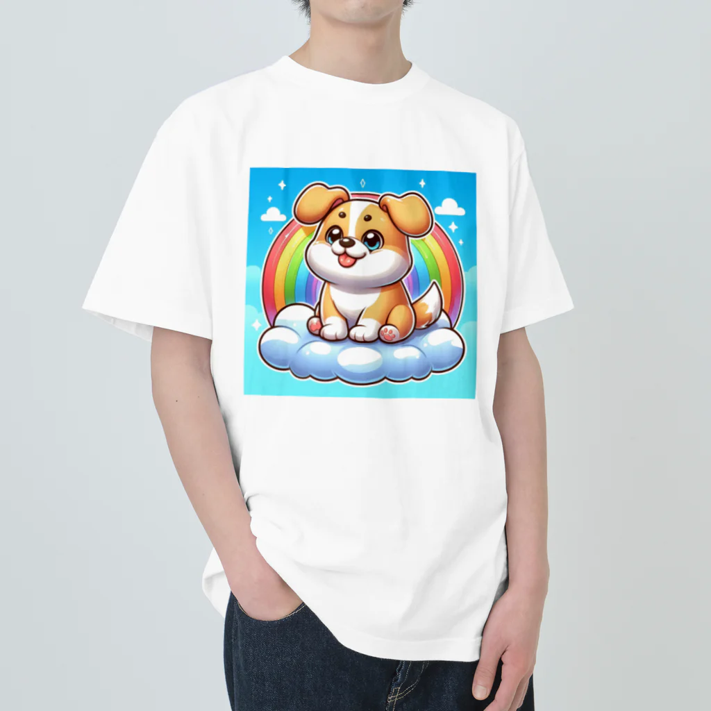 Minoyaの雲に乗った犬 Heavyweight T-Shirt