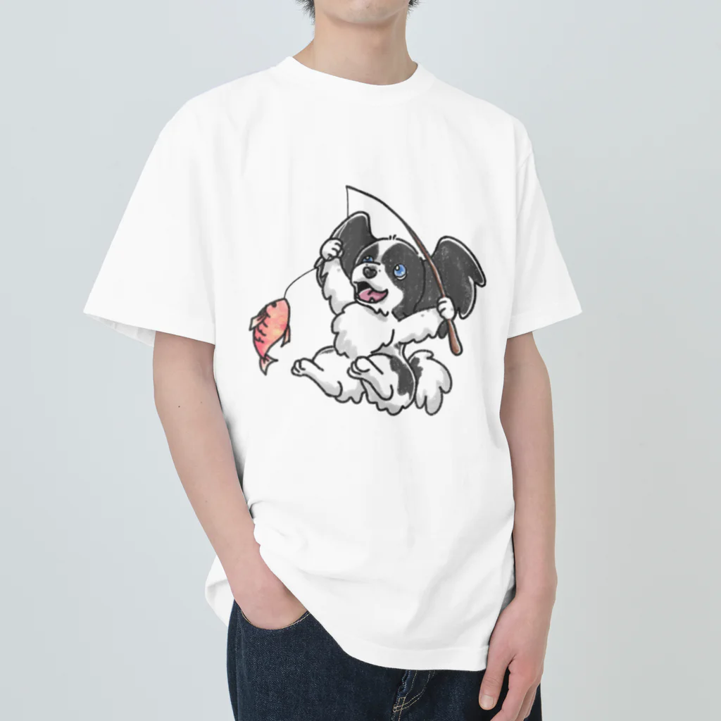 POP T’s DINERのフィッシングパピヨンくん ヘビーウェイトTシャツ