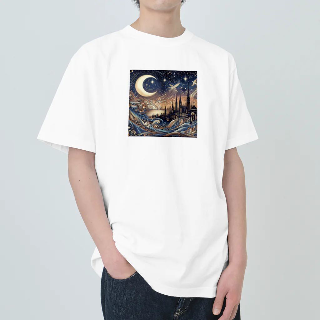 nico251の月夜の輝き ヘビーウェイトTシャツ