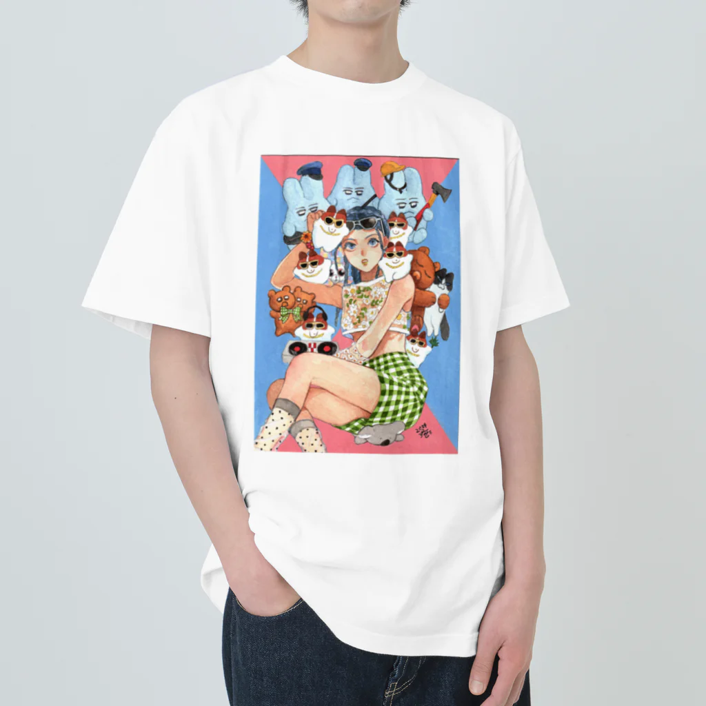 suwamiSHOP SUZURIのすわみ絵画「Riot」2024 ヘビーウェイトTシャツ