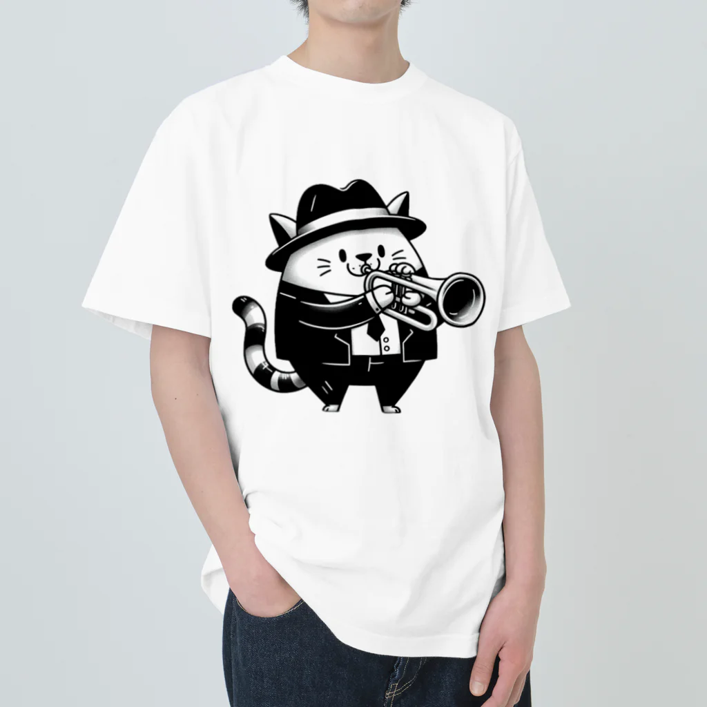 age3mのジャズキャット Heavyweight T-Shirt