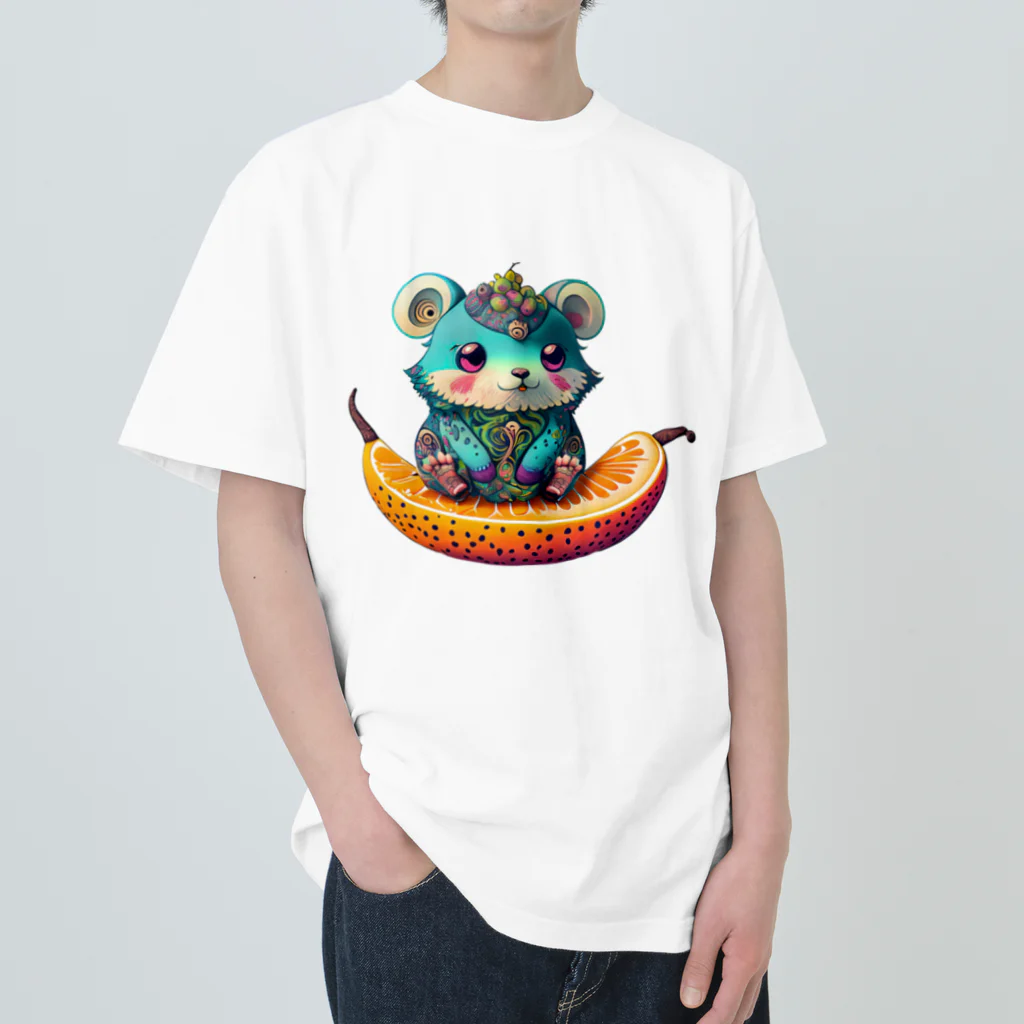 mogworl worksのGrimmit（Mouse） ヘビーウェイトTシャツ