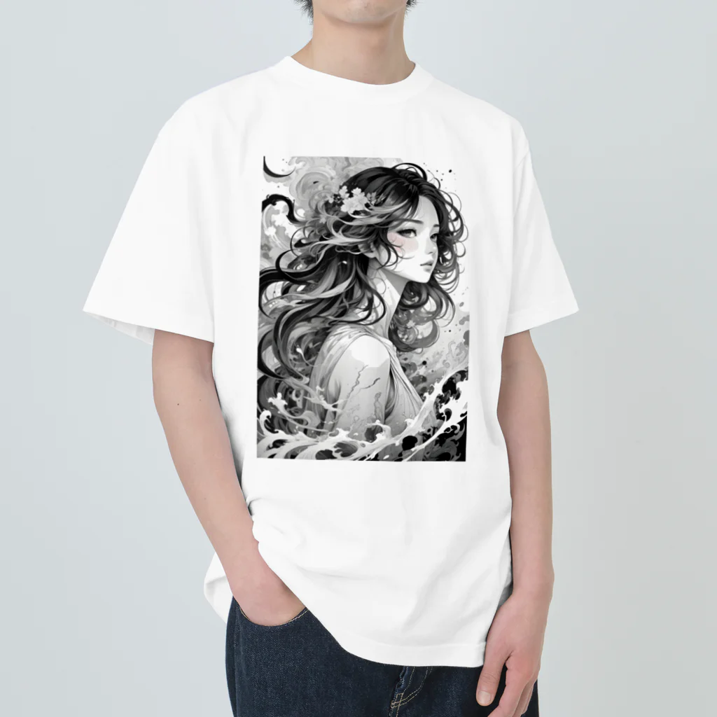 AI Fantasy Art Shopの【限定商品】Chaos⑥ ヘビーウェイトTシャツ