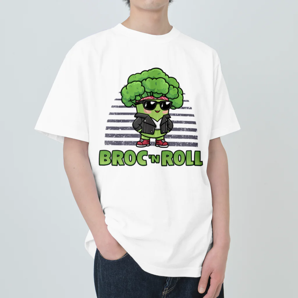 Stylo Tee Shopのブロックンロールのブロッコリー Heavyweight T-Shirt