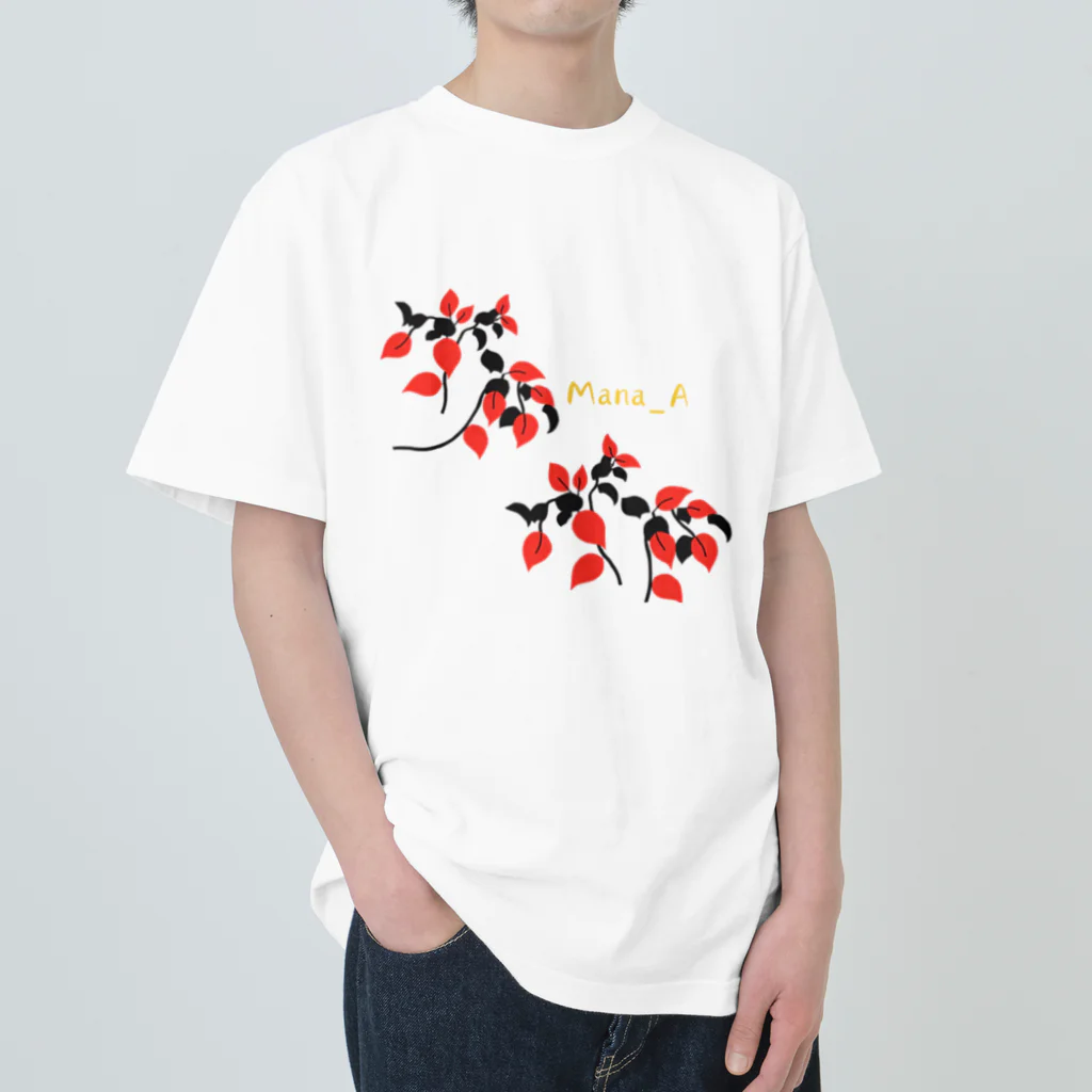 Mana Aのカラフルポトス Heavyweight T-Shirt