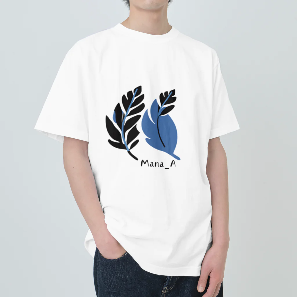 Mana Aのカラフル熱帯植物 ヘビーウェイトTシャツ