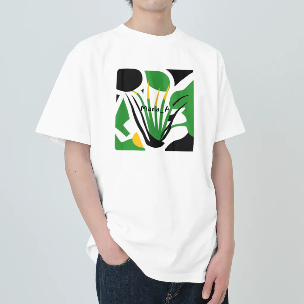 Mana AのカラフルTillandsia ヘビーウェイトTシャツ