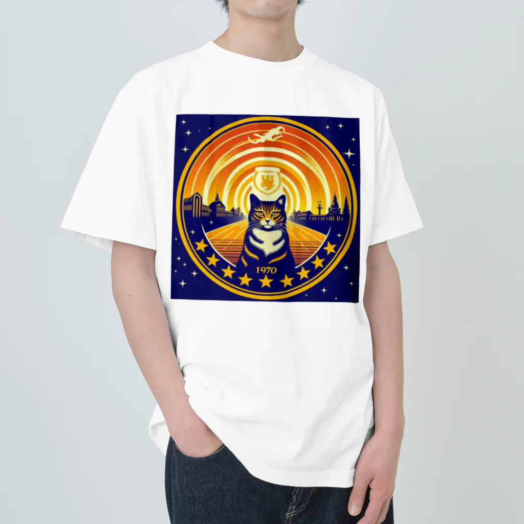 猫猫’ズのMeow University シリーズ【星】 Heavyweight T-Shirt