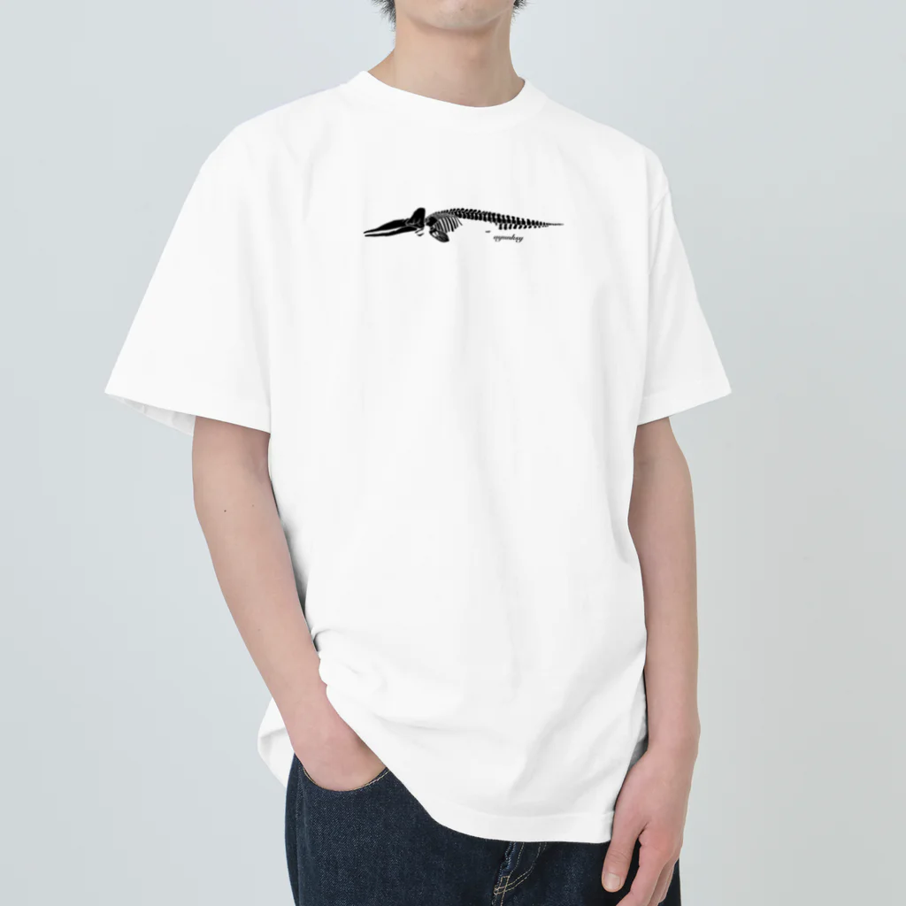 ayunksyのマッコウクジラの標本 ヘビーウェイトTシャツ