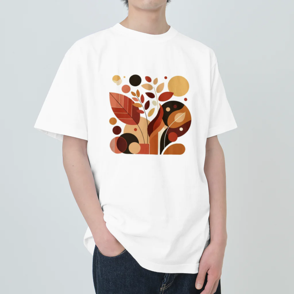 抽象画の世界の秋の落ち葉の抽象画 Heavyweight T-Shirt