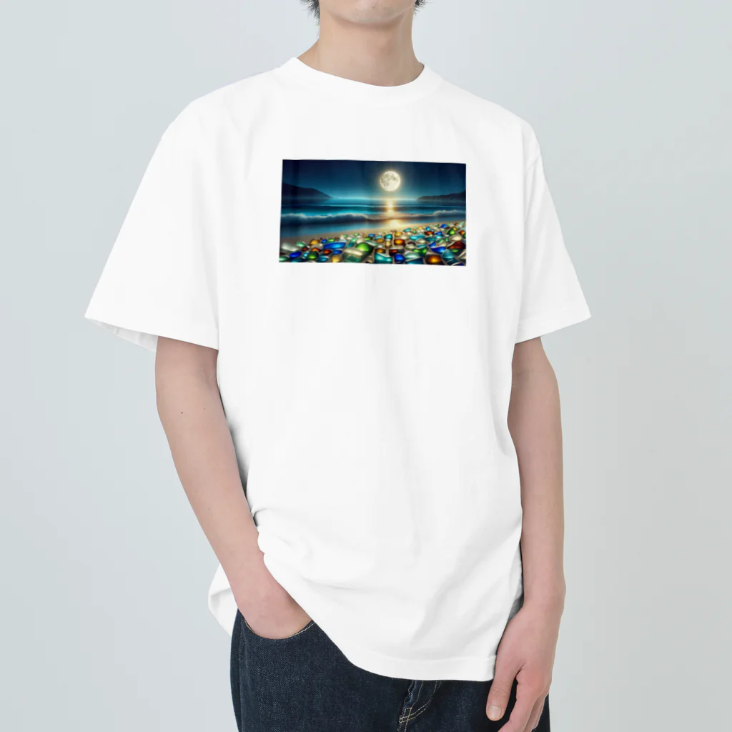 yunakiziの夜に輝くシーガラス Heavyweight T-Shirt