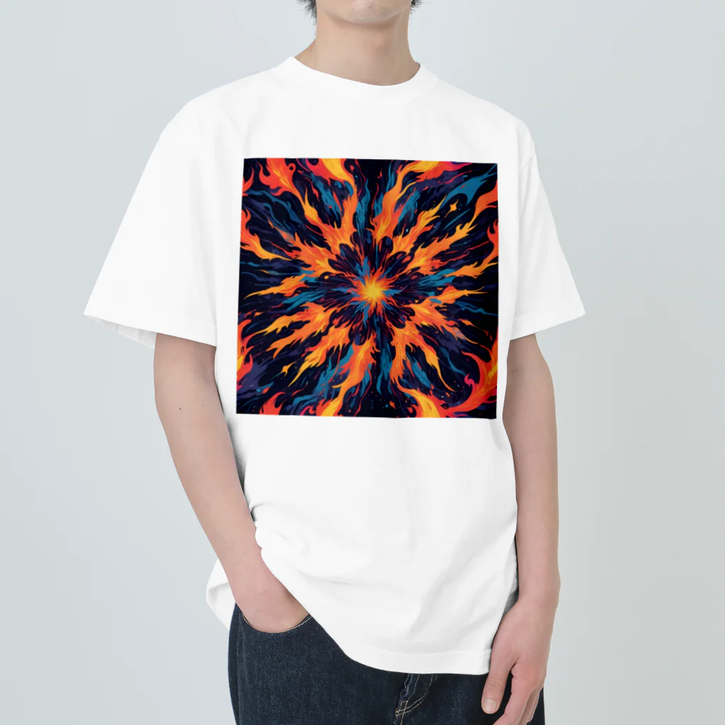 AI Fantasy Art Shopのart of fire⑤ ヘビーウェイトTシャツ