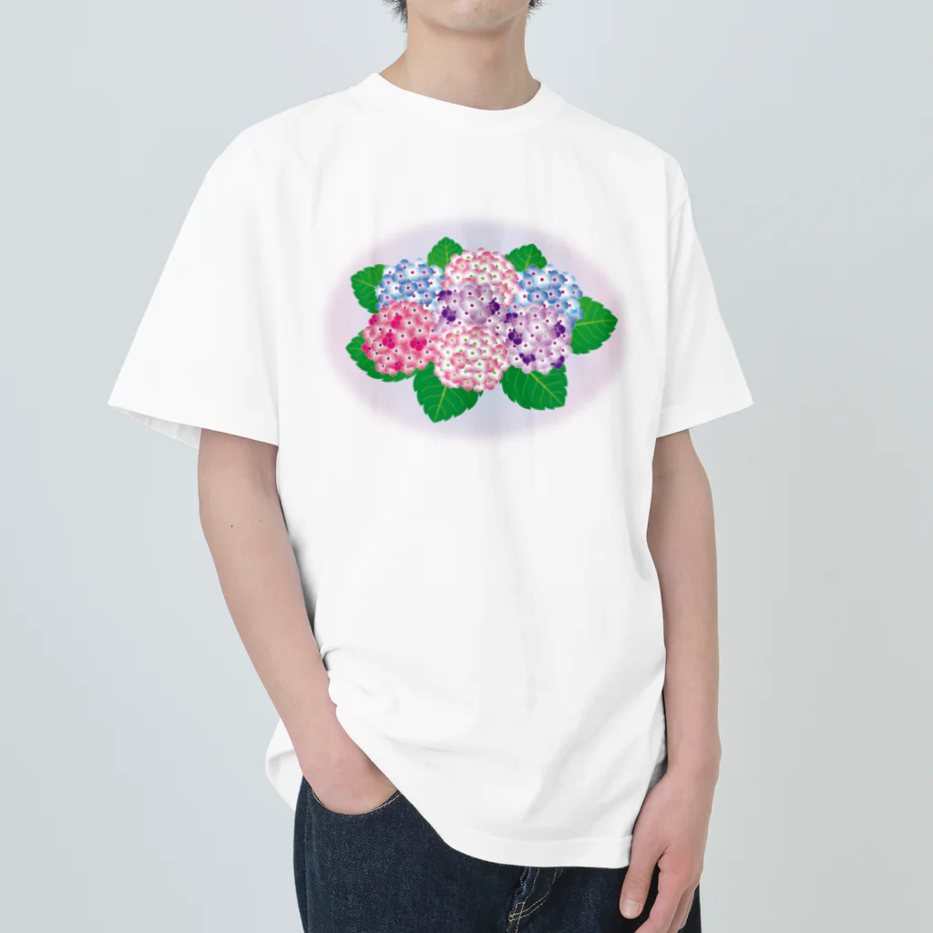 Noriko.lのあじさい Heavyweight T-Shirt