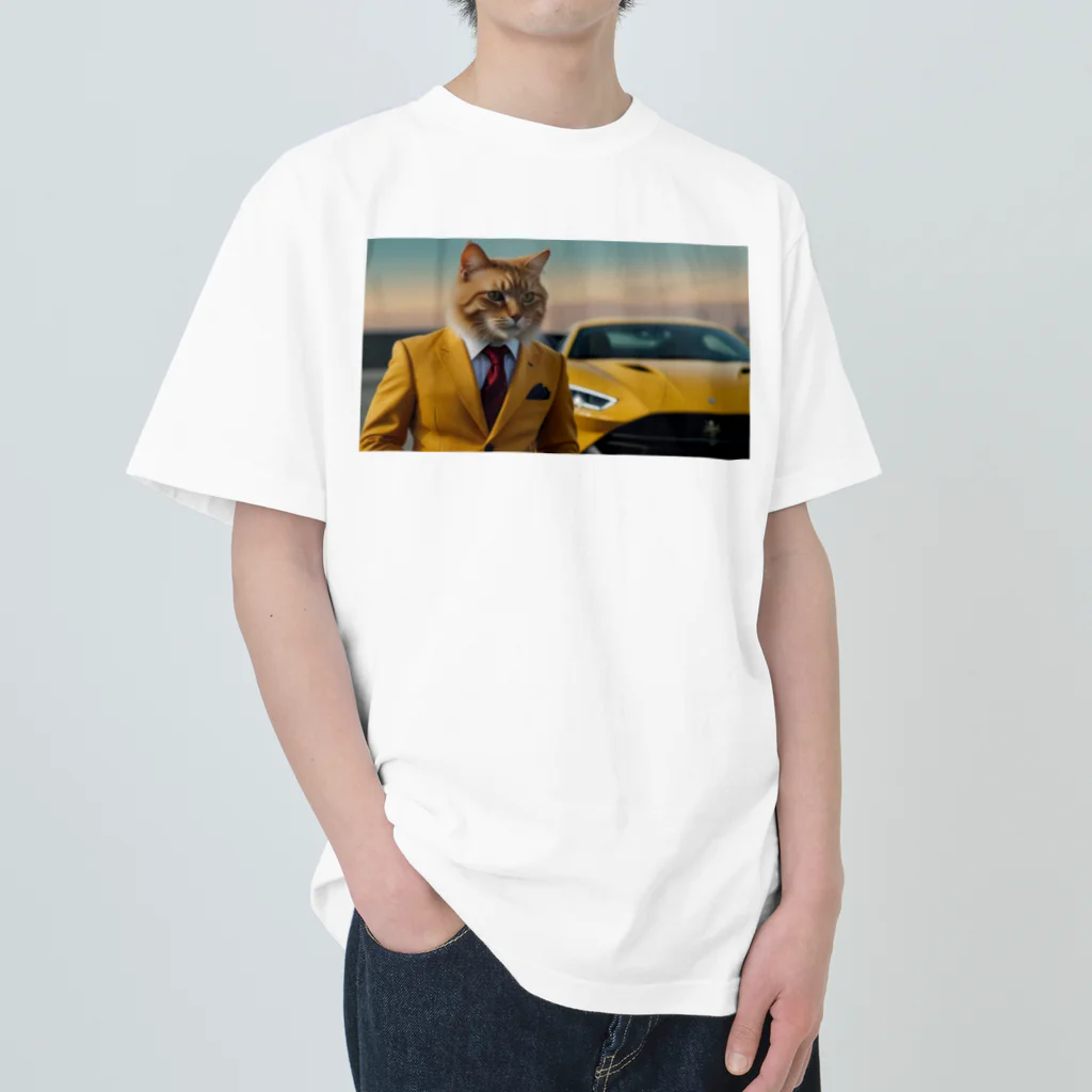 ADOの大富豪の猫 Heavyweight T-Shirt