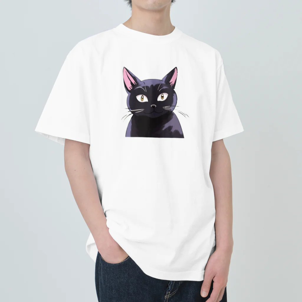 M&Kの黒猫2 Heavyweight T-Shirt