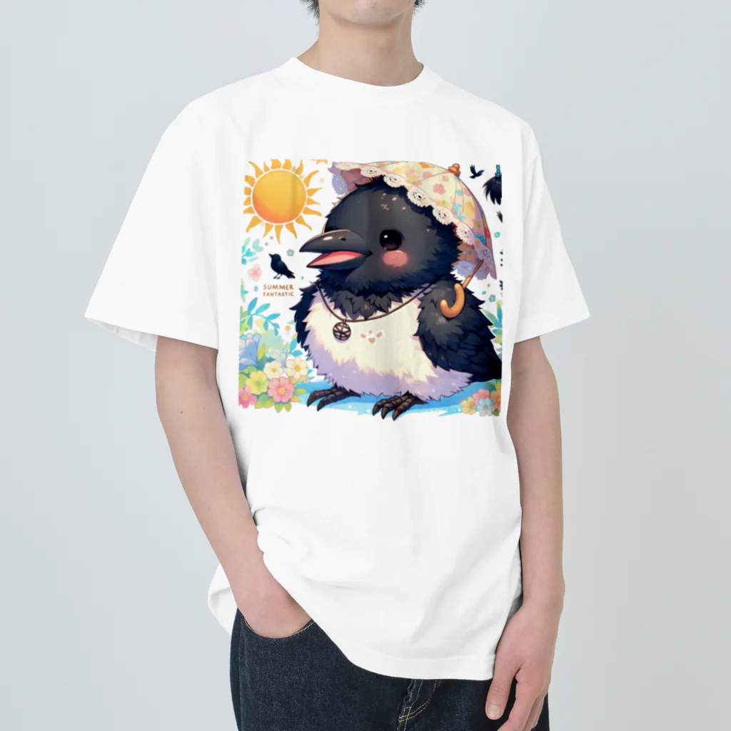 SETURAのキュートカラス夏 ヘビーウェイトTシャツ