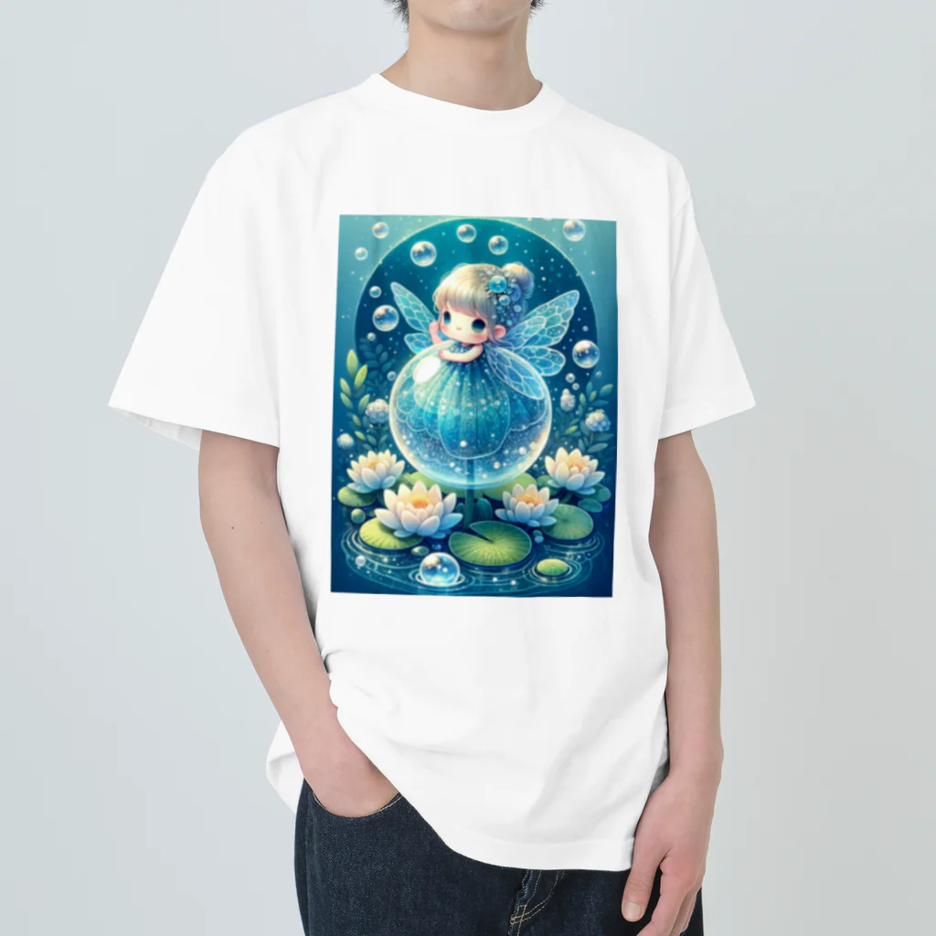 miuhaduの「水辺の妖精の輝き」 ヘビーウェイトTシャツ