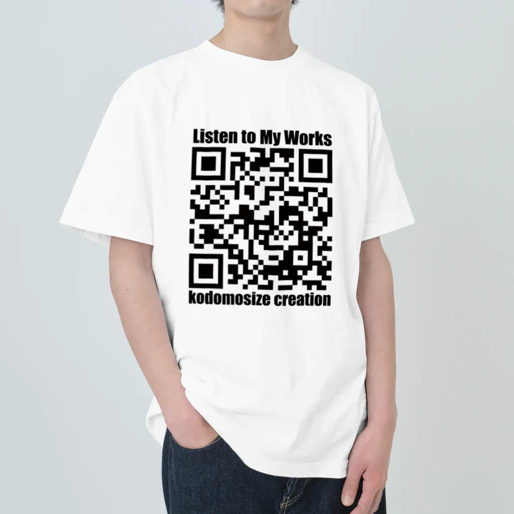 山口隆博(よさこい作曲家)のQR_YOUTUBE_kodomosize creation ヘビーウェイトTシャツ