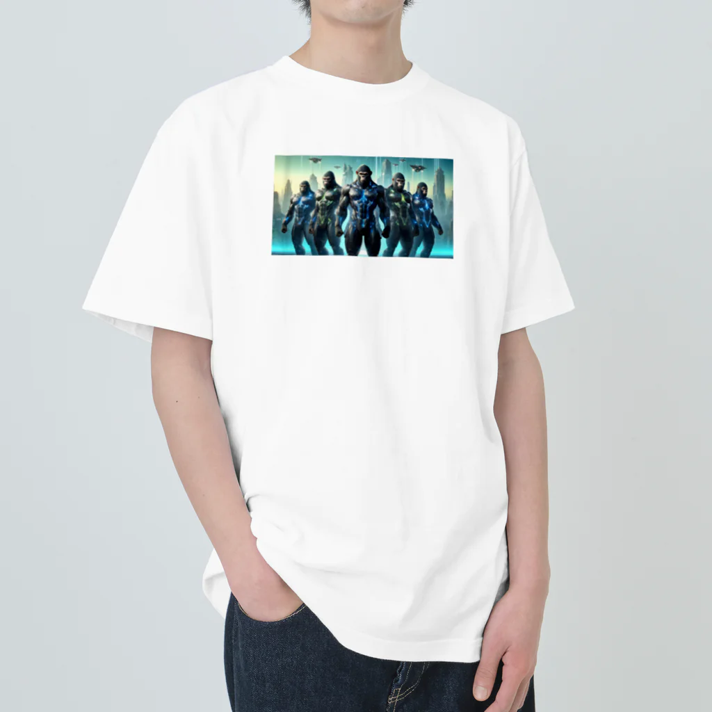 Animal_hero-457_AsukaYamamotoの未来のヒーローに変身したゴリラ Heavyweight T-Shirt