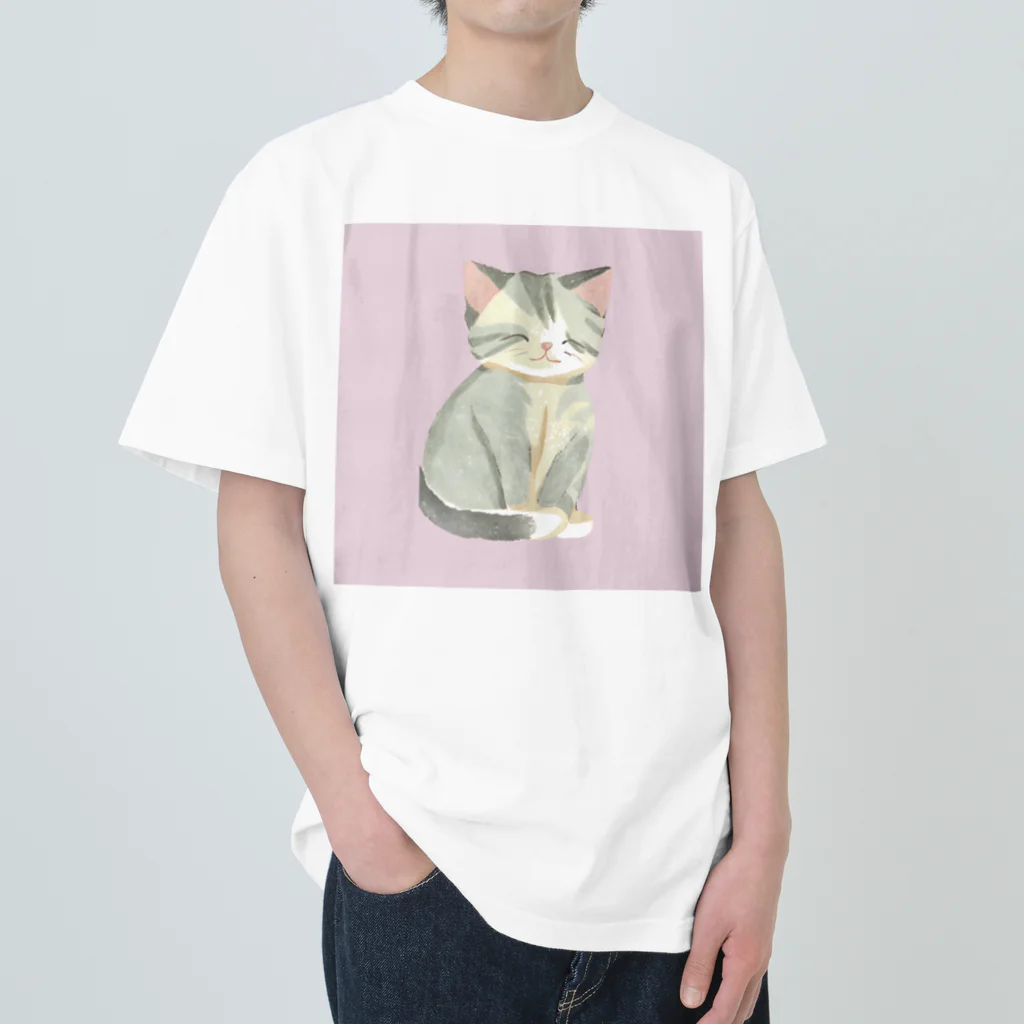 kakuzatoの子猫のこめちゃん ヘビーウェイトTシャツ