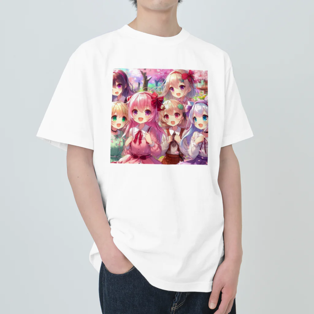 8kn356231の美少女 ヘビーウェイトTシャツ