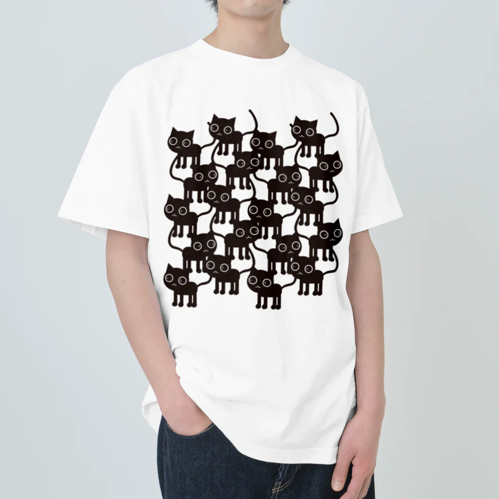 つきれうのくろねこｂｂうじゃうじゃ Heavyweight T-Shirt