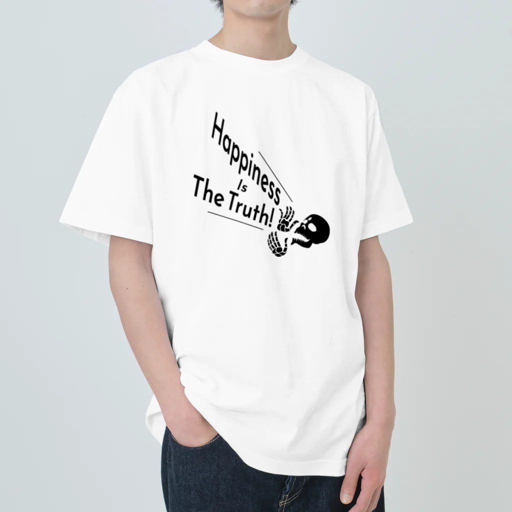 『NG （Niche・Gate）』ニッチゲート-- IN SUZURIのHappiness Is The Truth!（黒） ヘビーウェイトTシャツ