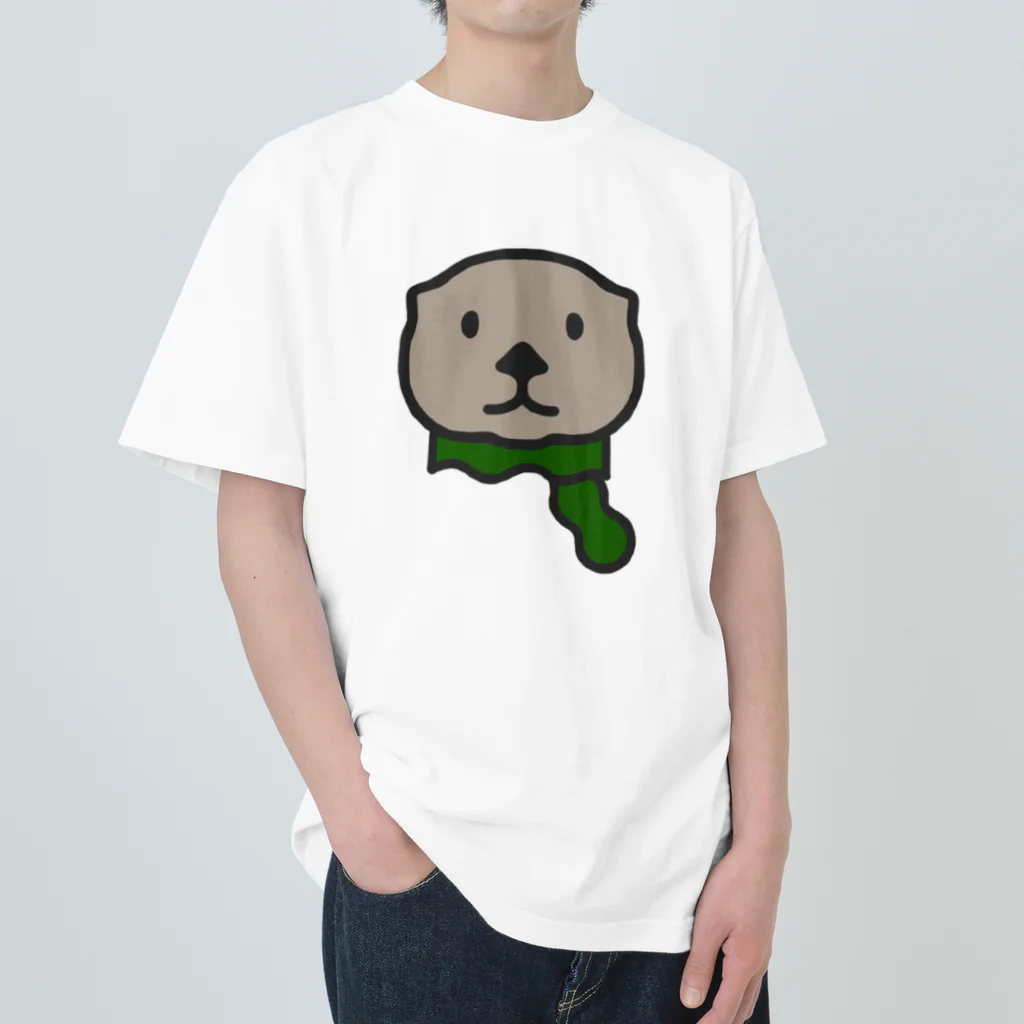 BISCUITのラッコのしおたん こんぶマフラー Heavyweight T-Shirt