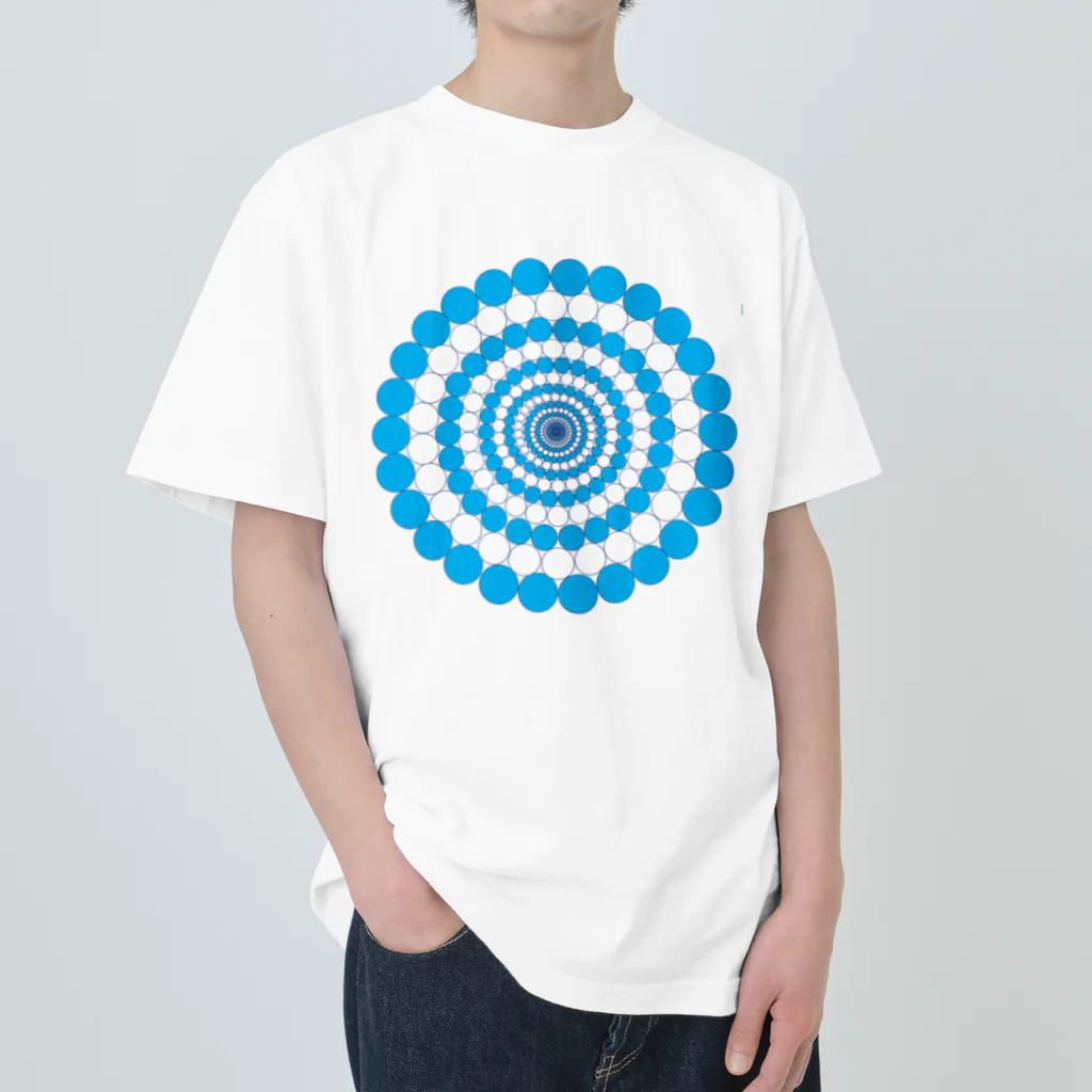 FONSデザインの水玉円3青 Heavyweight T-Shirt