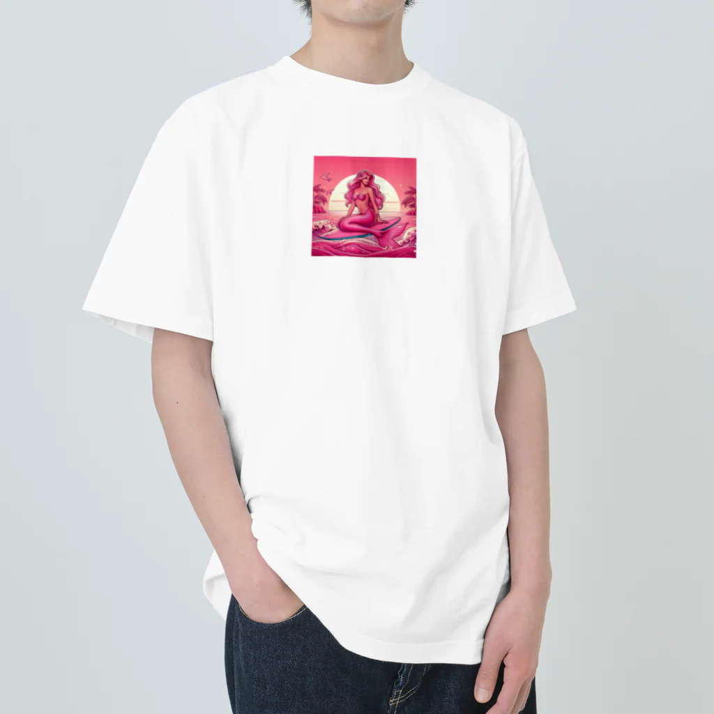 pinkgalmermaidのピンク　セクシー　マーメイド ヘビーウェイトTシャツ