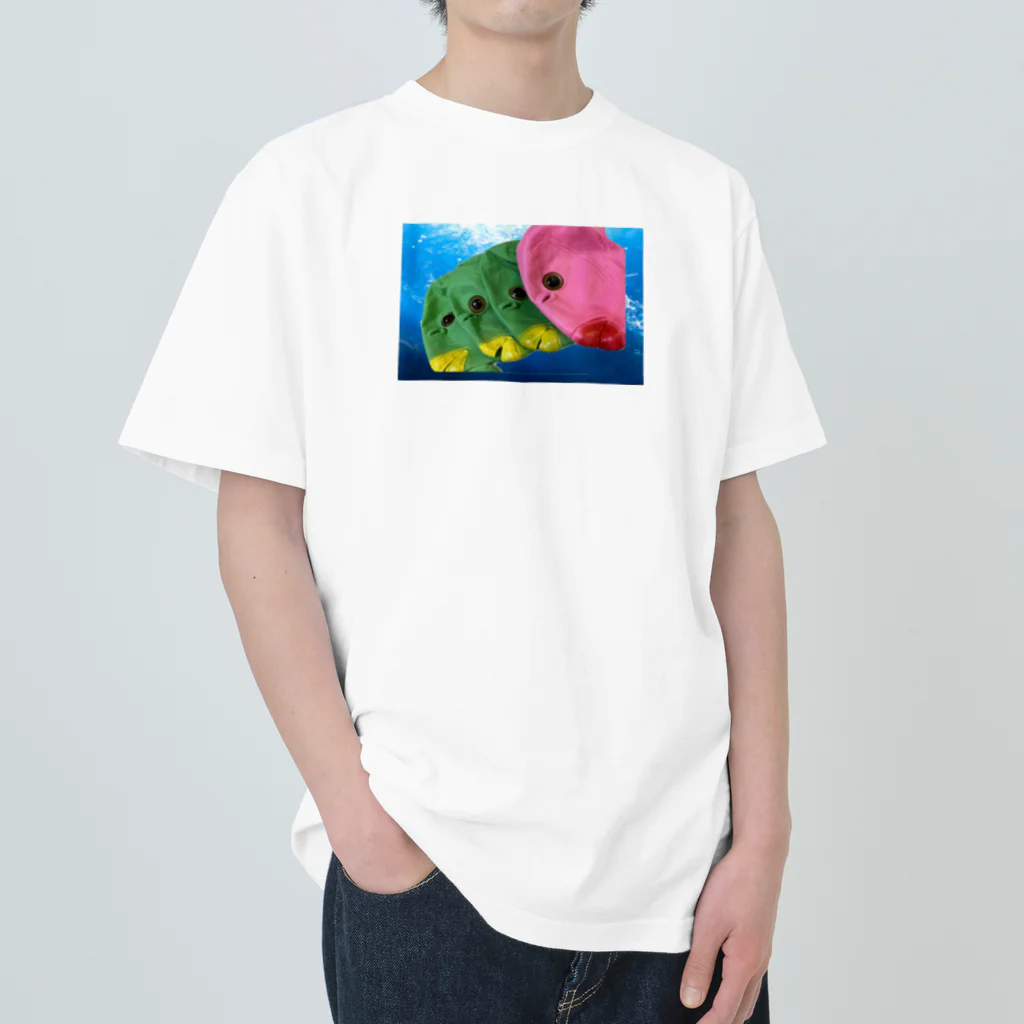 Hasegawa studio©︎の水面の半魚人たち ヘビーウェイトTシャツ