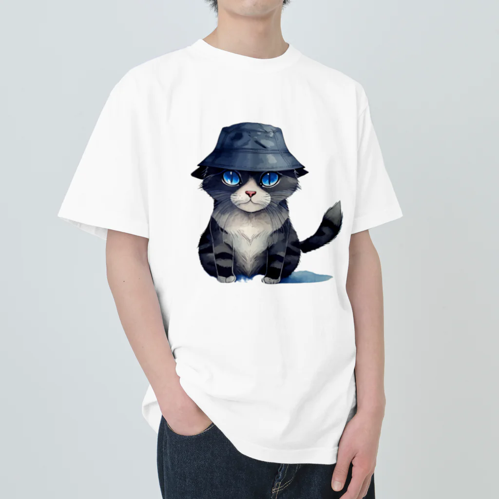 Fun_Qのバケハ猫 Heavyweight T-Shirt