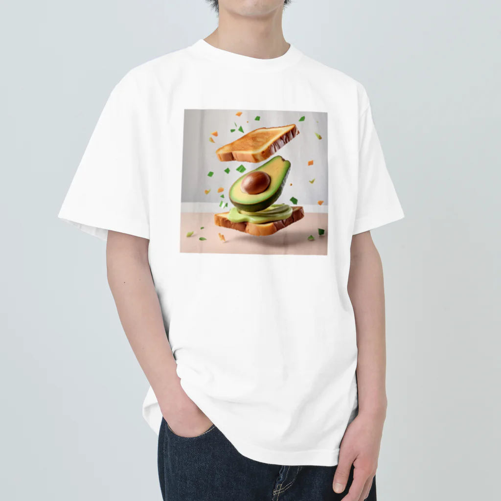 chan-takehaniのフライングアボカドトースト Heavyweight T-Shirt