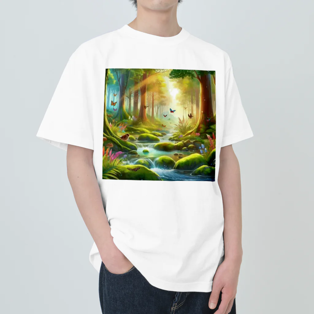 Rパンダ屋の「幻想的な森」グッズ ヘビーウェイトTシャツ