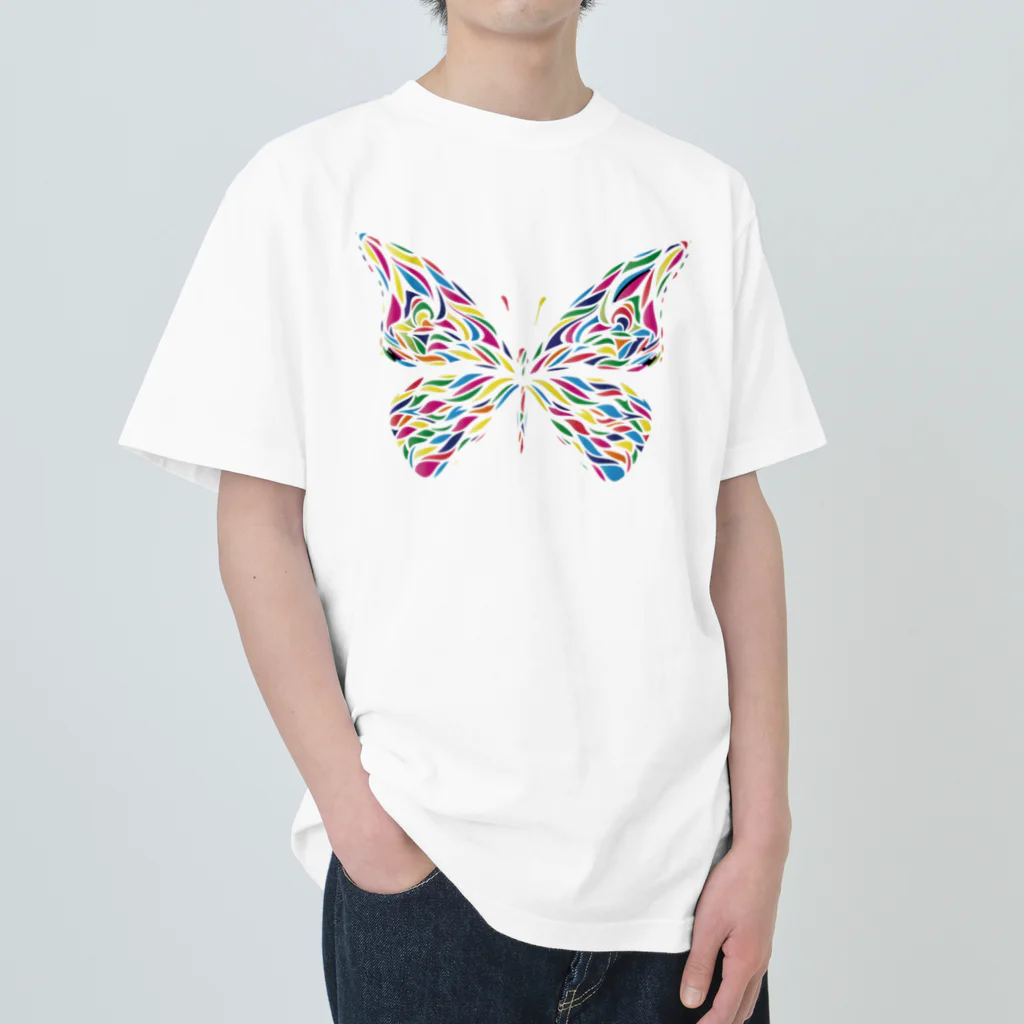 chicodeza by suzuriのビビッドな蝶々 Heavyweight T-Shirt