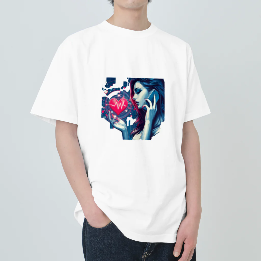 Vibraphoneのデジタルアート風AI ヘビーウェイトTシャツ