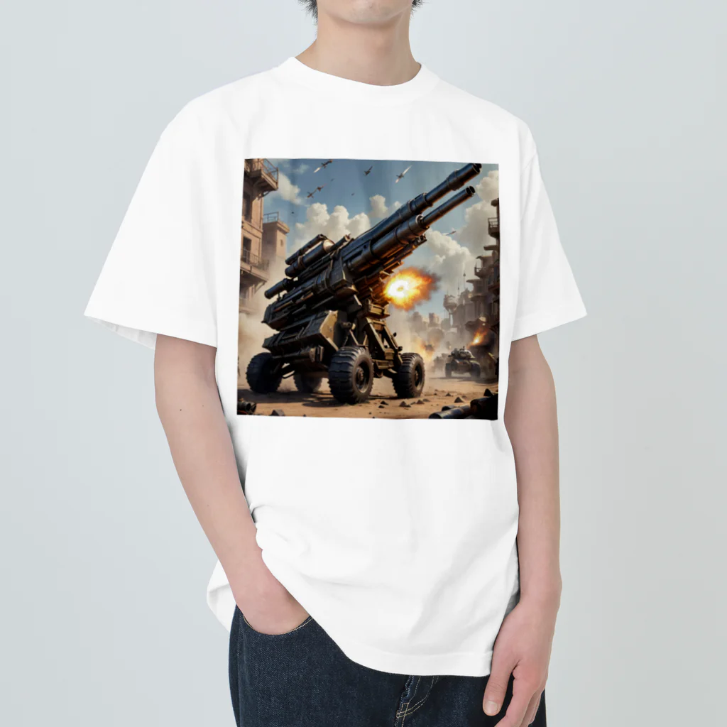 片山淳大の武器シリーズ　砲台 Heavyweight T-Shirt