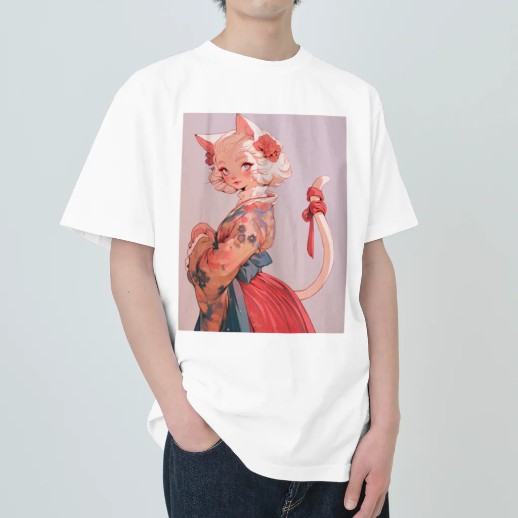 AQUAMETAVERSEの猫のファッションショー Heavyweight T-Shirt