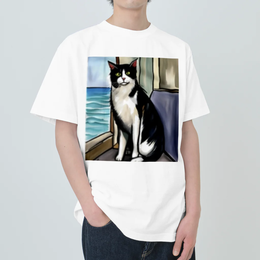 Ppit8の旅する猫 Heavyweight T-Shirt