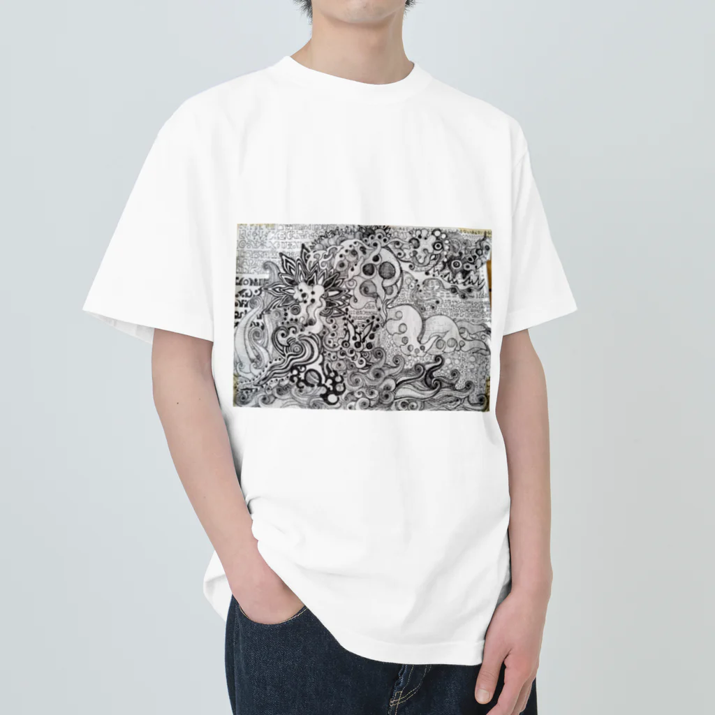 White-Holeのライトランゲージアート ヘビーウェイトTシャツ