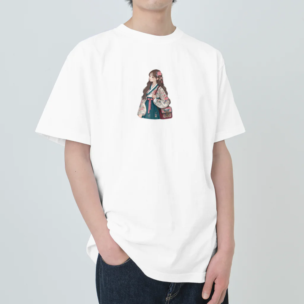 デjimaの韓国風の女の子(チマチョゴリ着) Heavyweight T-Shirt