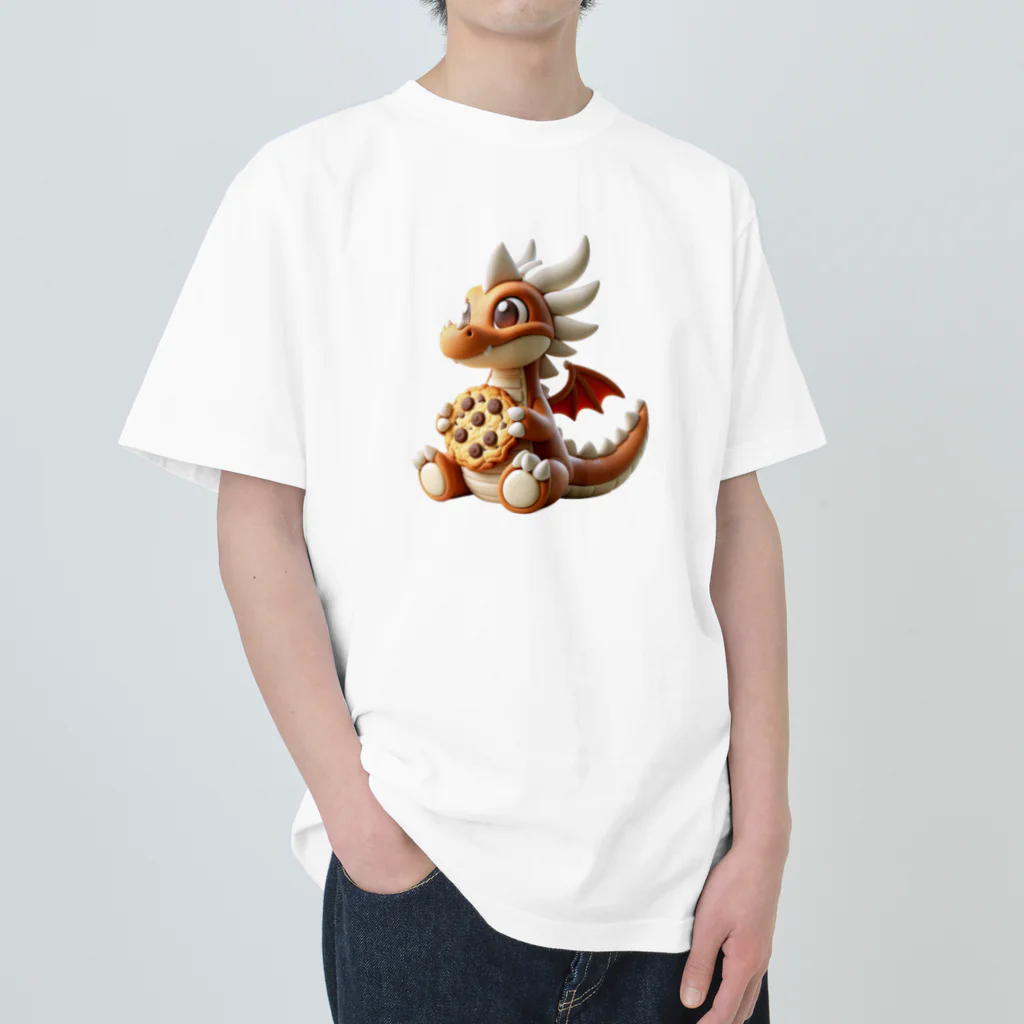 ドラゴンとわたしのドラゴンとビスケット Heavyweight T-Shirt