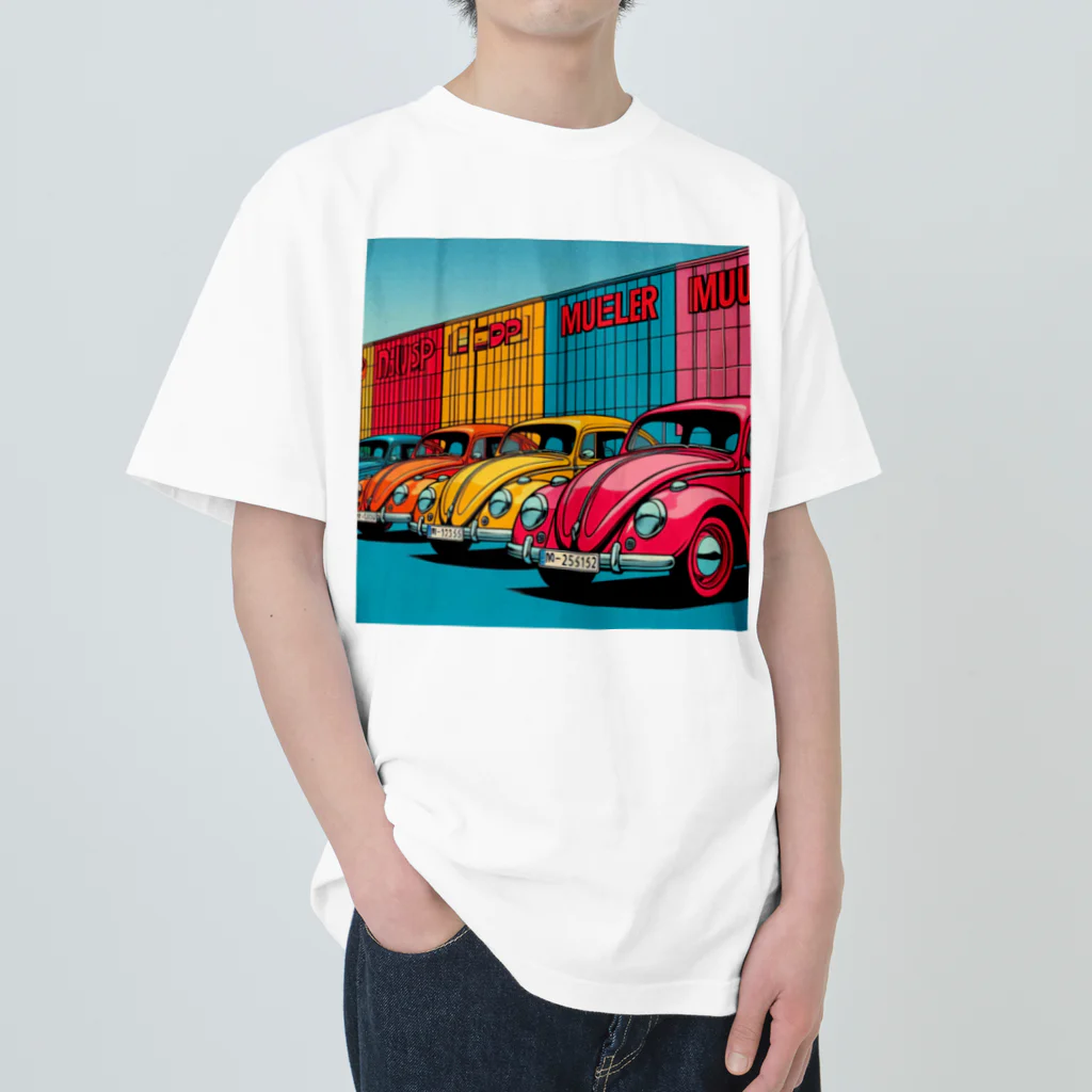 aircooled3のレトロポップなワーゲン ヘビーウェイトTシャツ