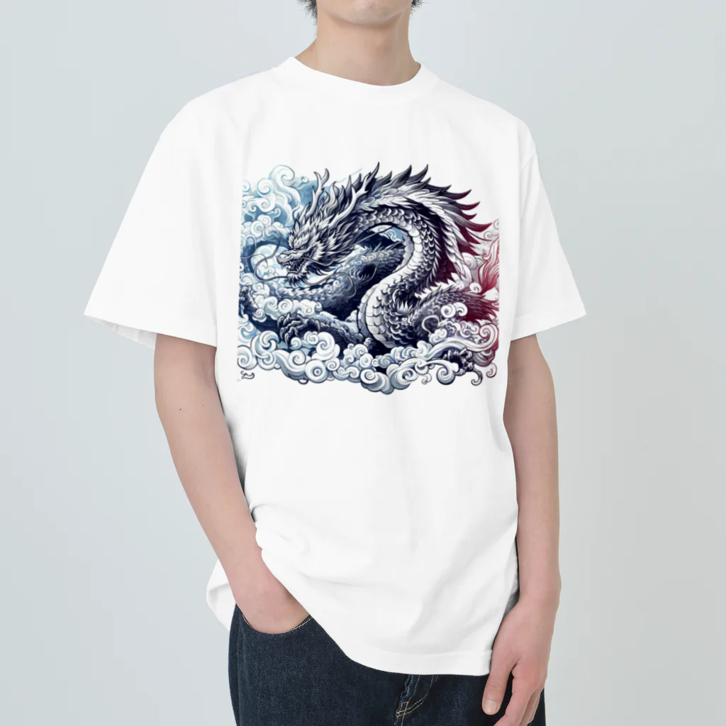 SaBATaNの伝説の生物シリーズ龍1 ヘビーウェイトTシャツ