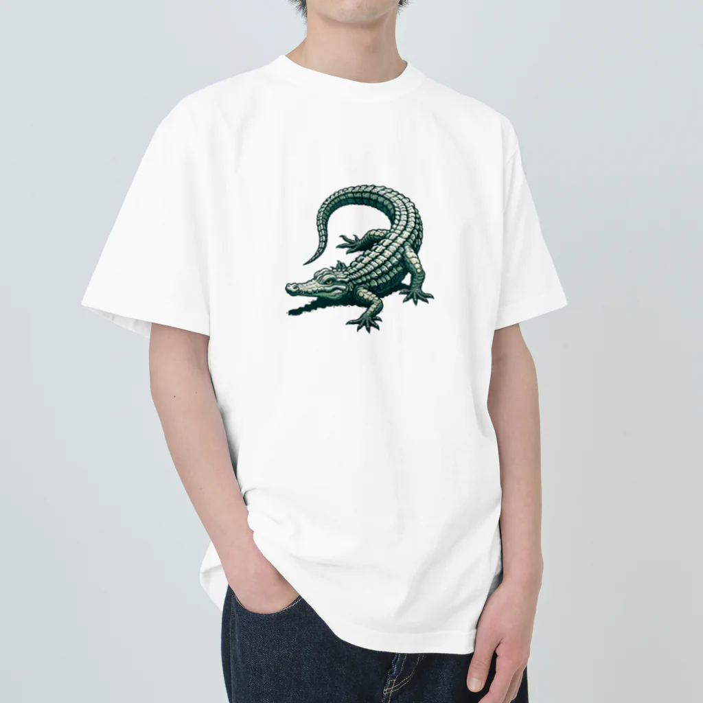 waniwanipanikuのリアル風なワニ Heavyweight T-Shirt